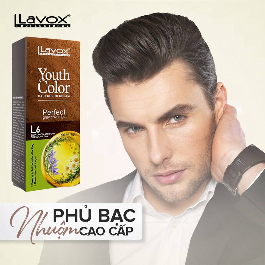 Mua ngay LAVOX, Nhuộm Phủ Bạc Lavox Youth & Color Hair Color Cream 60ml